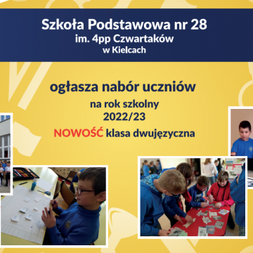 SP28 Kielce -Nabór uczniów na rok szkolny 2022/23